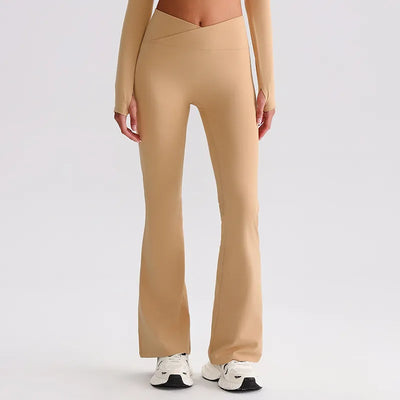 SPARK V Cut Waist Yoga Flared Pants LQ8007