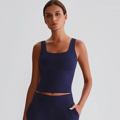 SPARK Square Neck Longline Sports Tank Top LQ8011