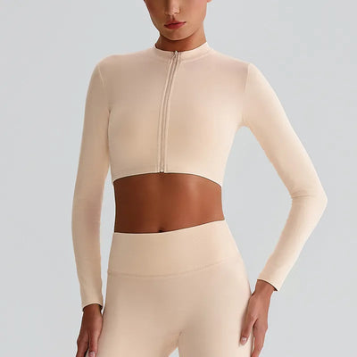 SPARK Fitness Cropped Long Sleeve Jacket LQ8022