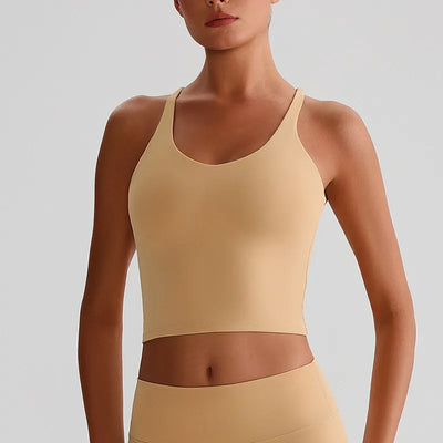 SPARK Yoga Crop Top with Sexy Cross Back LQ8028