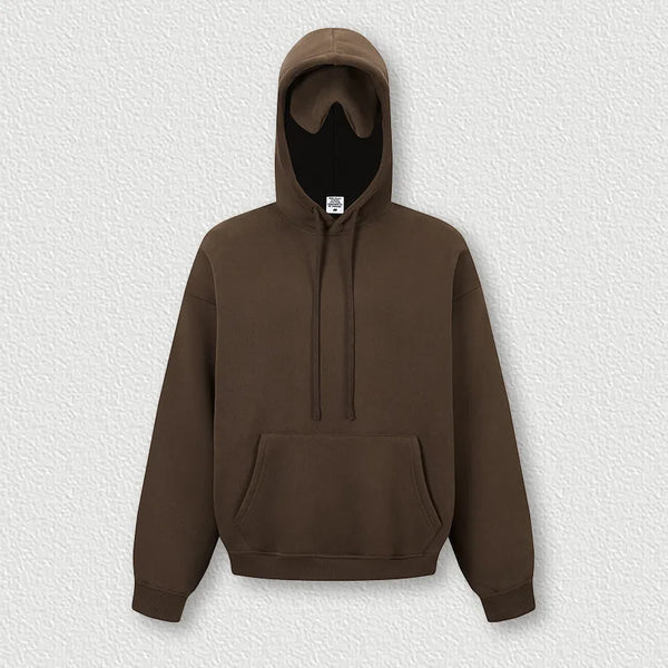 SPARK Men's Solid Color Hooded Sweatshirt with Eye Mask TH2692