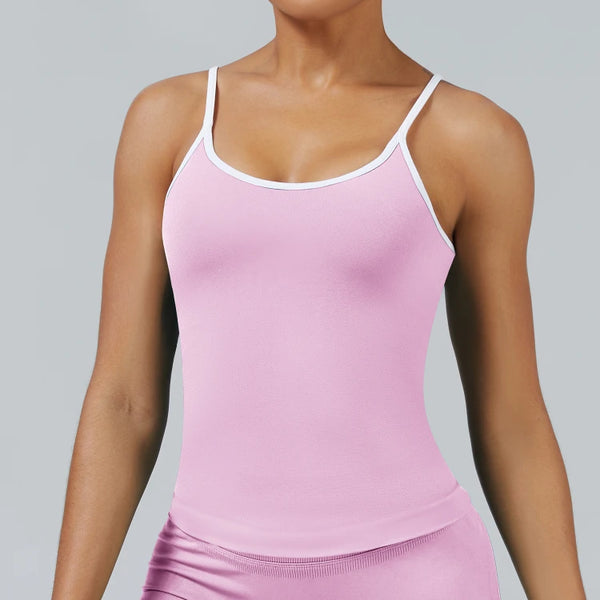 SPARK Seamless Tight Color Block Sports Tank Top RXW3006