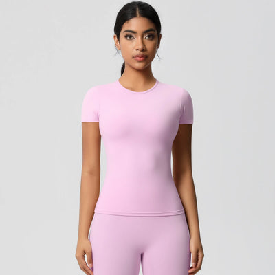 SPARK Normal Slim Yoga Short Sleeve Top LR7103