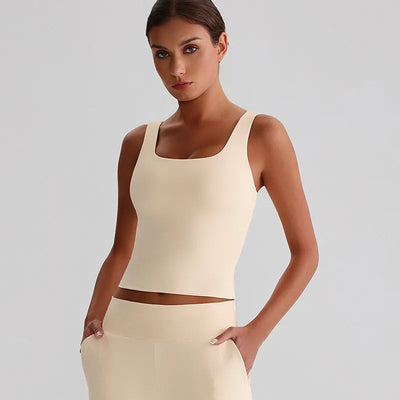SPARK Square Neck Longline Sports Tank Top LQ8011