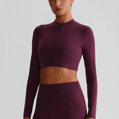 SPARK Fitness Cropped Long Sleeve Jacket LQ8022