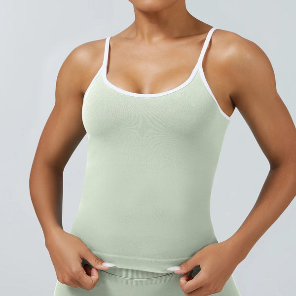 SPARK Seamless Tight Color Block Sports Tank Top RXW3006