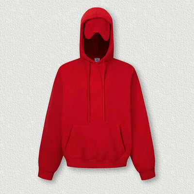 SPARK Men's Solid Color Hooded Sweatshirt with Eye Mask TH2692