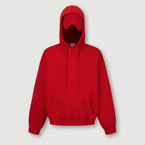 SPARK Men's Solid Color Hooded Sweatshirt with Eye Mask TH2692