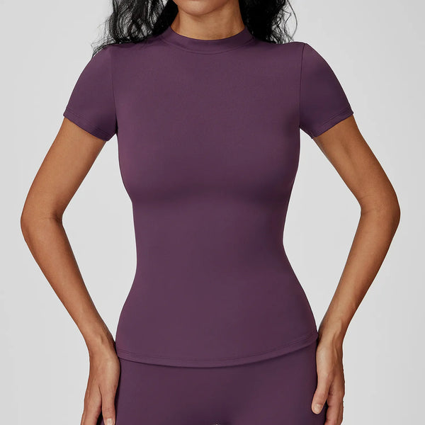 SPARK Women's Quick-Dry Yoga Athletic Short Sleeve Top ZC8455