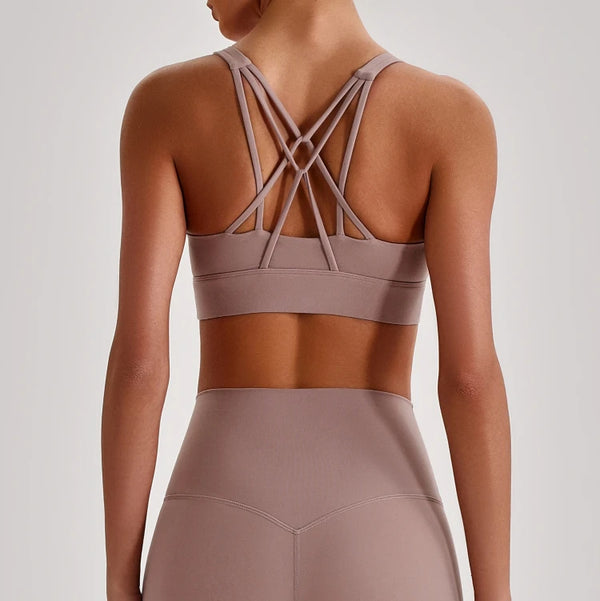 SPARK Women’s Crisscross Back Breathable Yoga Bra LQ4135