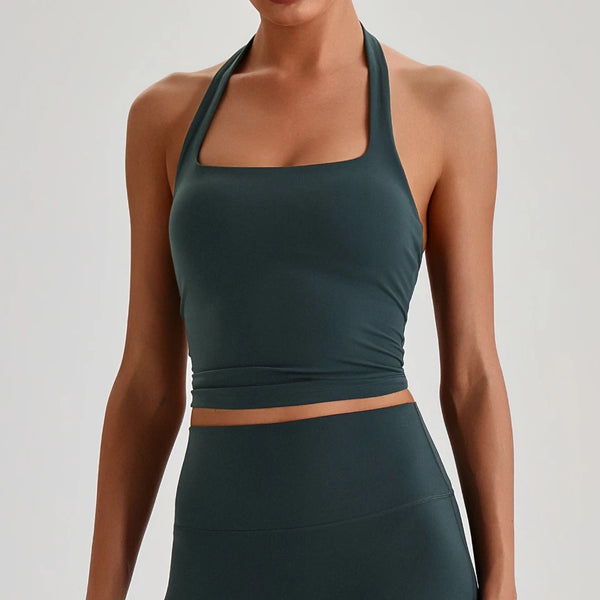SPARK Women's Naked-Feel Halter Backless Yoga Tank Top LQ4150