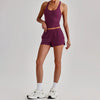 SPARK Women's Racerback Tank Top&Quick Dry Shorts 2 Piece Yoga Set LQ4123