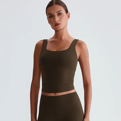 SPARK Square Neck Longline Sports Tank Top LQ8011