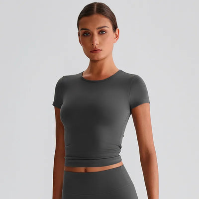 SPARK Recycled Slim Fit Yoga Short Sleeve Shirts LQ8015