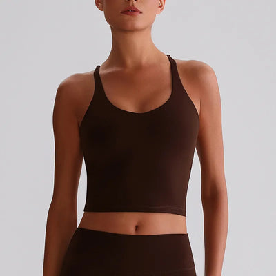 SPARK Yoga Crop Top with Sexy Cross Back LQ8028