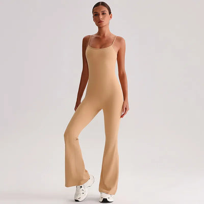 SPARK Spaghetti Straps Yoga Long Jumpsuit LQ8031