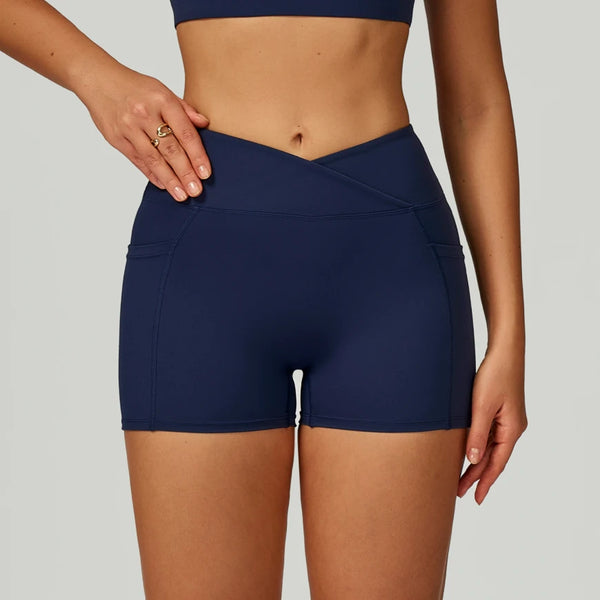 SPARK Cross High Waist Shorts for Women ZC2030