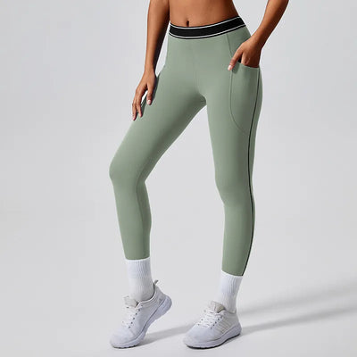 SPARK Contrast Color Two Piece Fitness Set JK235