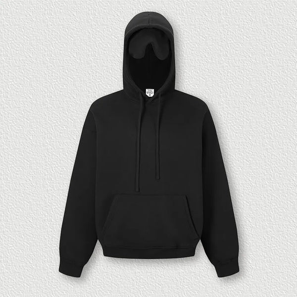 SPARK Men's Solid Color Hooded Sweatshirt with Eye Mask TH2692