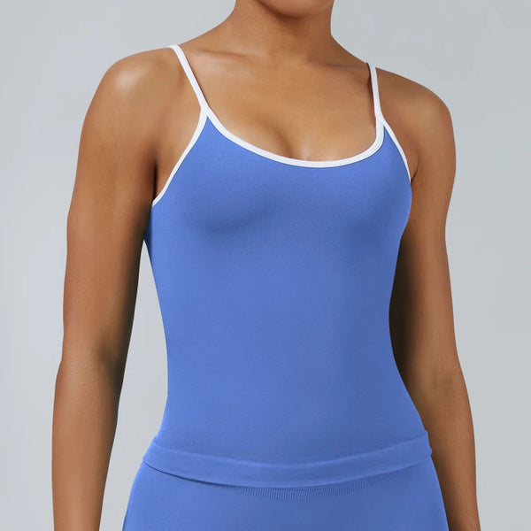 SPARK Seamless Tight Color Block Sports Tank Top RXW3006