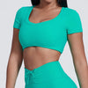 SPARK Soft Crew Neck Yoga Crop Top LQ4093