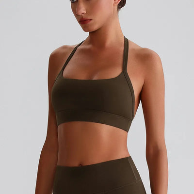 SPARK Breathable Halter Padding Sports Bra LQ8020