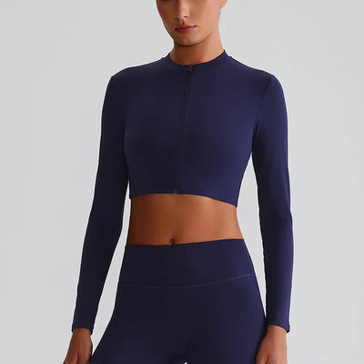 SPARK Fitness Cropped Long Sleeve Jacket LQ8022