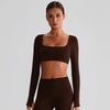 SPARK Recycled Square Neck Yoga Crop Top LQ8026