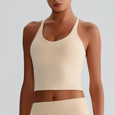 SPARK Yoga Crop Top with Sexy Cross Back LQ8028