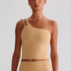 SPARK One-Shoulder Yoga Crop Tank Top LQ8029