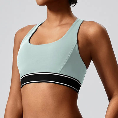SPARK Contrast Color Two Piece Fitness Set JK235
