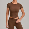 SPARK Women's Summer Fitted Short-Sleeve Yoga T-Shirt QS1369