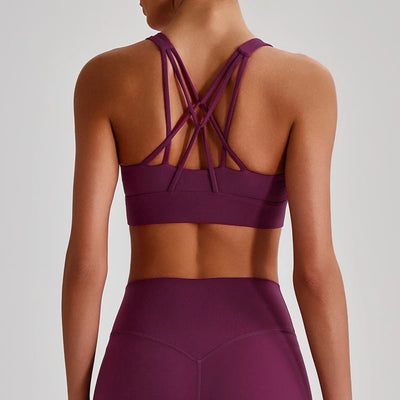 SPARK Women’s Crisscross Back Breathable Yoga Bra LQ4135