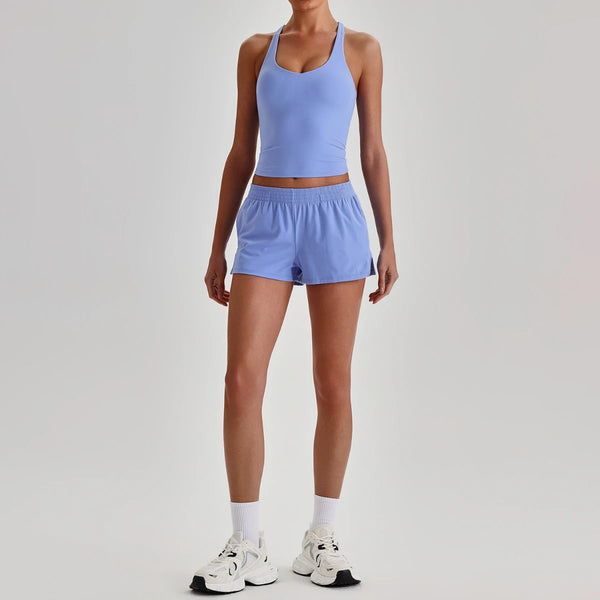 SPARK Women's Racerback Tank Top&Quick Dry Shorts 2 Piece Yoga Set LQ4123