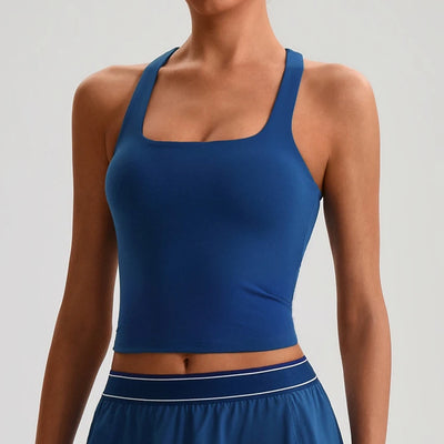 SPARK Women’s Square Neck Racerback Yoga Fitness Tank Top LQ2208