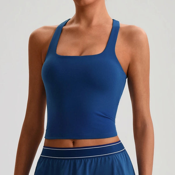 SPARK Women’s Square Neck Racerback Yoga Fitness Tank Top LQ2208