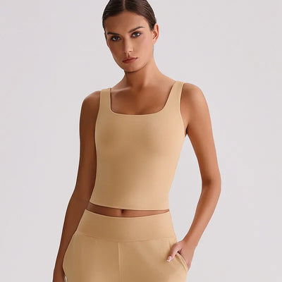 SPARK Square Neck Longline Sports Tank Top LQ8011