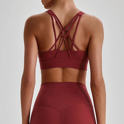 SPARK Women’s Crisscross Back Breathable Yoga Bra LQ4135