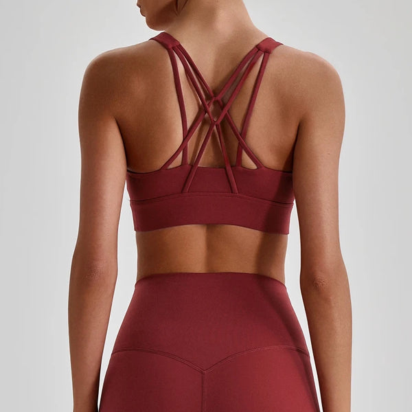 SPARK Women’s Crisscross Back Breathable Yoga Bra LQ4135