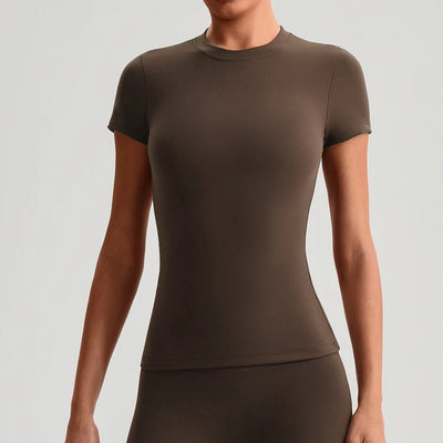SPARK Women's Slim Quick-Drying Short-Sleeve Yoga Top LQ2009