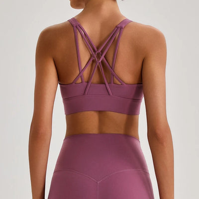 SPARK Women’s Crisscross Back Breathable Yoga Bra LQ4135
