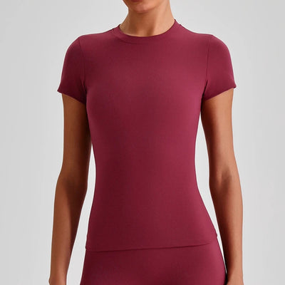 SPARK Women's Slim Quick-Drying Short-Sleeve Yoga Top LQ2009