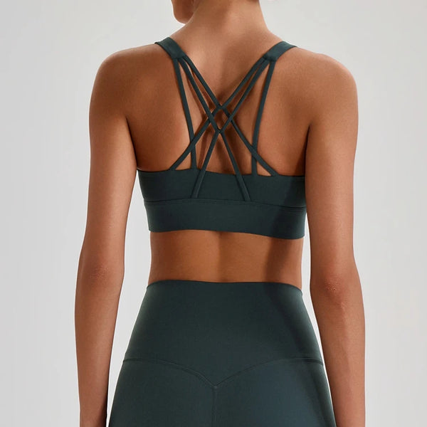 SPARK Women’s Crisscross Back Breathable Yoga Bra LQ4135