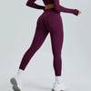 SPARK Butt Lifting Gym High Waisted Athletic Leggings-Mulberry-Back