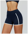 SPARK Contrast Color Naked Feeling Yoga Shorts in navy side pocket
