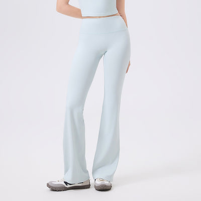 SPARK Deep V Butt-Lifting High Waist Flare Leggings in blue
