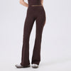 SPARK Deep V Butt-Lifting High Waist Flare Leggings in coffee