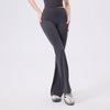 SPARK Deep V Butt-Lifting High Waist Flare Leggings in dark gray