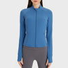 SPARK Full Zip Up Yoga Top Running Jackets-Blue