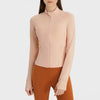 SPARK Full Zip Up Yoga Top Running Jackets-Peach puff